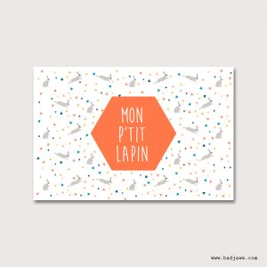 Cartes Postales - Mon p'tit lapin - Français